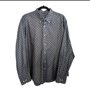 Charleston Threads Men's Button Down Chambray Nautical Shirt Size XL EUC Preppy